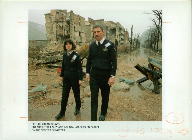 Bosnian War: Sgt. Nicholas Ilsley and graham Giler - Vintage Photograph