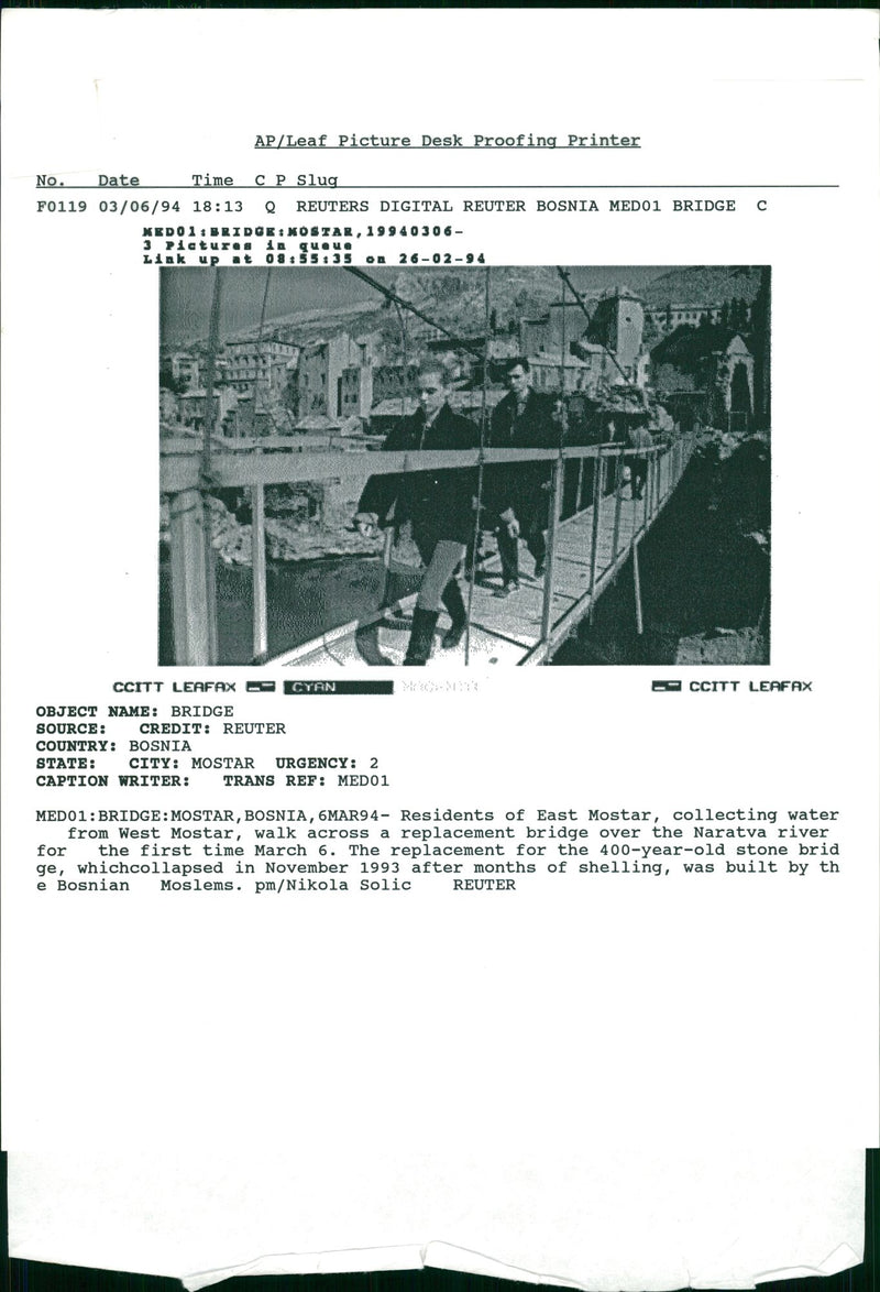 Bosnian War - Vintage Photograph