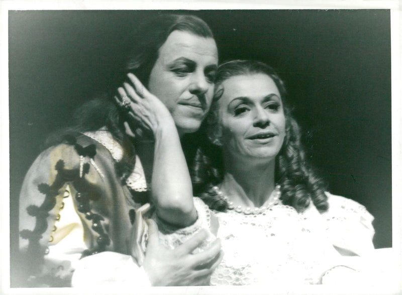 Bengt Virdestam and Gun Arvidsson in Lars Forssell's "Christina, Queen of the Nordic Countries" at Stockholm City Theater - Vintage Photograph