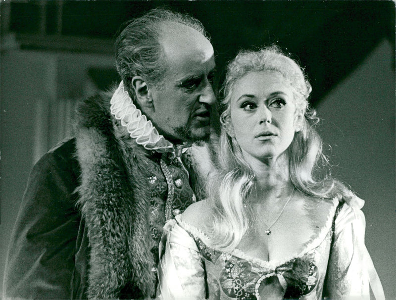 Claes Thelander and Lena SÃ¶derstrÃ¶m in "Volpone" at Stockholm City Theater - Vintage Photograph