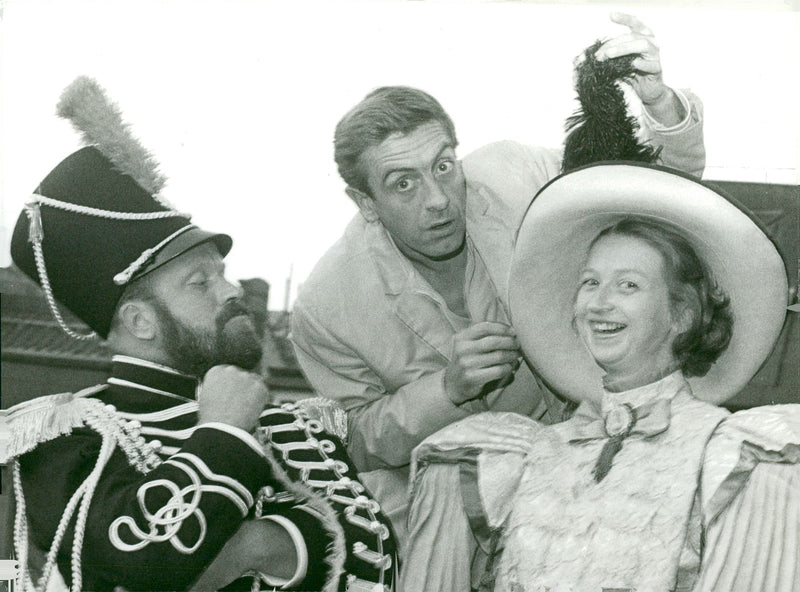 Ernst GÃ¼nther, Tor Isedal and Meta Velander in "The Wife of Fruits" on the Stockholm City Theater - Vintage Photograph