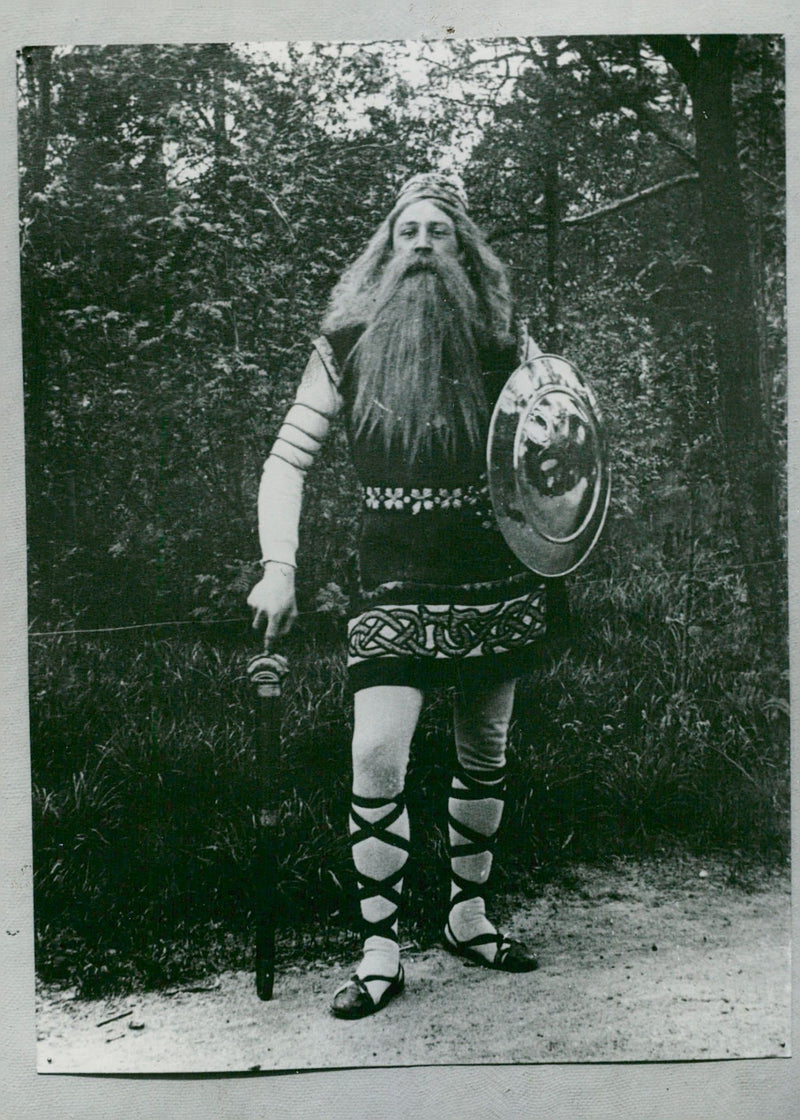 Artur Hazelius reminded. Viking from one of Skansen's spring celebrations - Vintage Photograph