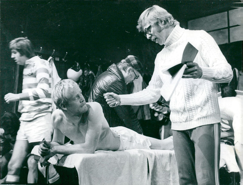 Nygren, Svensson and Wollter in David Storey's "Dressing Room" at GÃ¶teborg City Theater - Vintage Photograph