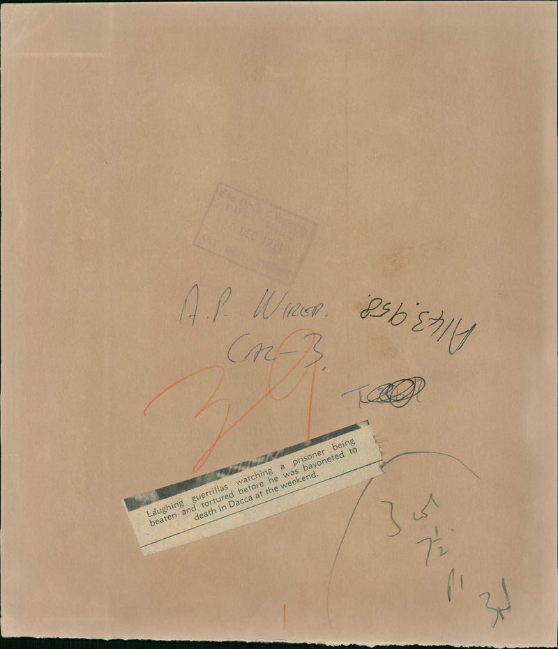 Watching prisoners being beaten - Vintage Photograph