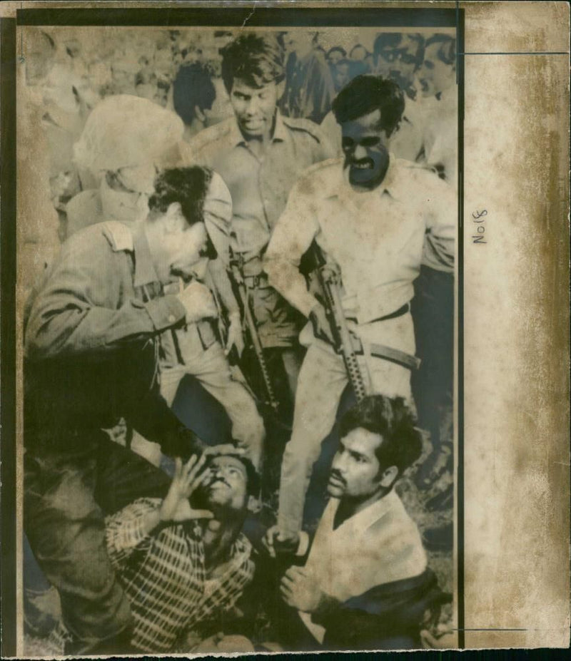 Watching prisoners being beaten - Vintage Photograph