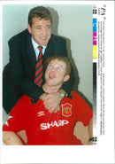 Steve Bruce with Mick Hucknall - Vintage Photograph