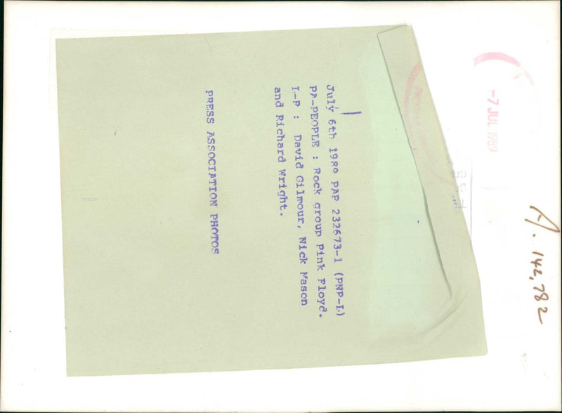 Pink Floyd Rock band - Vintage Photograph