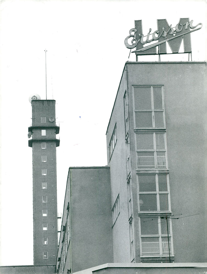 L. M. Ericsson's factory in Midsommarkransen - Vintage Photograph