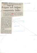 Writer Elsa BjÃ¶rkman-Goldschmidt next to two paintings by Hedvig BjÃ¶rkman at the Army Museum - Vintage Photograph