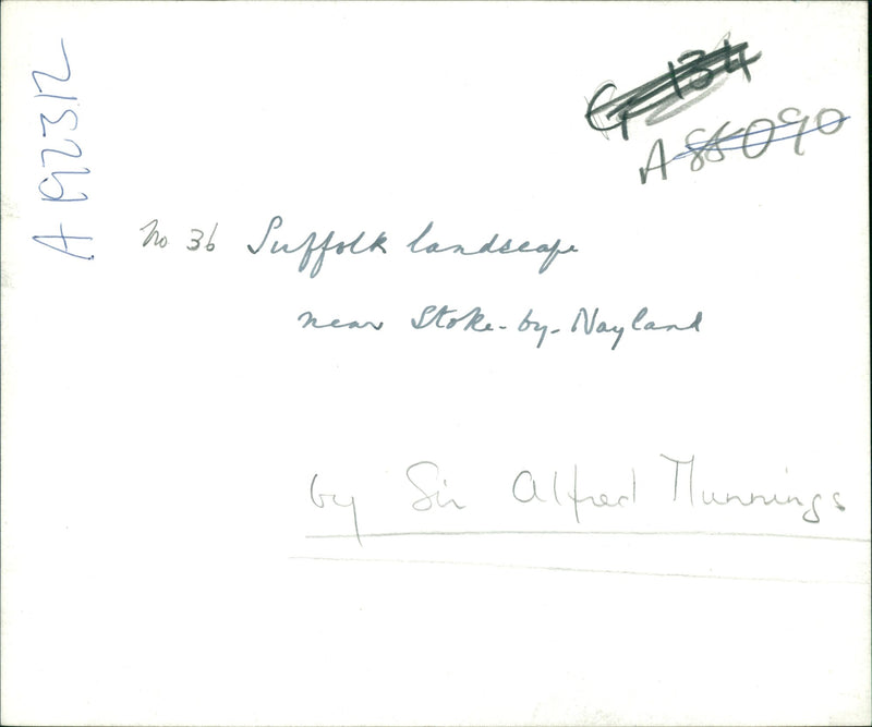 suffolk landscape by Alfred Munnings - Vintage Photograph