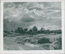 suffolk landscape by Alfred Munnings - Vintage Photograph