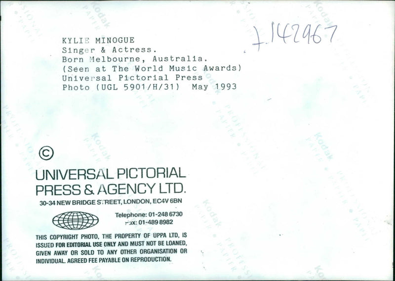 Kylie Minogue - Vintage Photograph