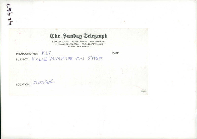 Kylie Minogue on Stage - Vintage Photograph