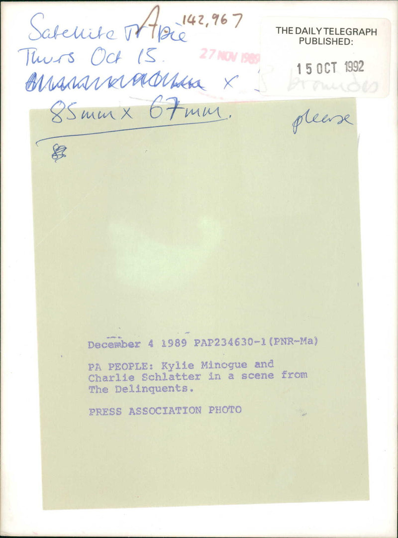 Kylie Minogue and charlie - Vintage Photograph