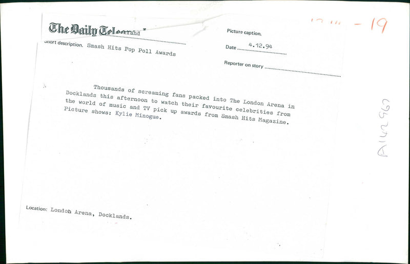 Kylie Minogue - Vintage Photograph