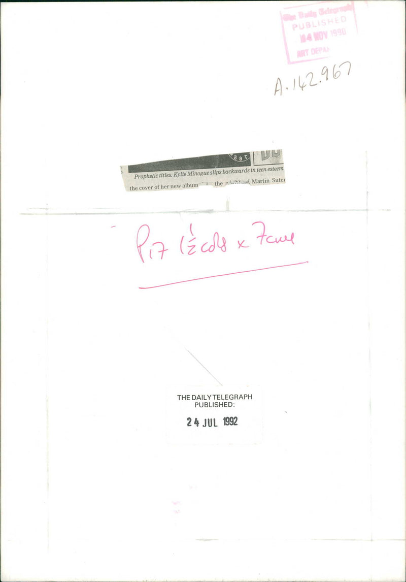 Kylie Minogue - Vintage Photograph