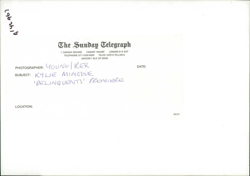 Kylie Minogue - Vintage Photograph