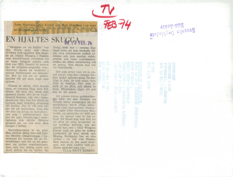 1974 EVEN SKUGAEB ACCUSED SZAPEQO COURAGEOUSLY REFUSED ONLY POET JOHN JAZZ - Vintage Photograph