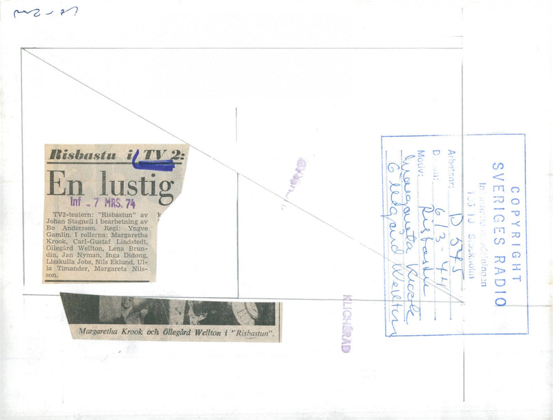 LINDSTEDT REGI RISBASTUN NYMAN WELT FUNNY INGA THEATER POET JOHN JAZZ - Vintage Photograph