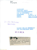 1974 PROGRAM DERBIEDS BACKSTROM CONFIERSIAL IMAGE JUST ONLY STAR POET JOHN JAZZ - Vintage Photograph