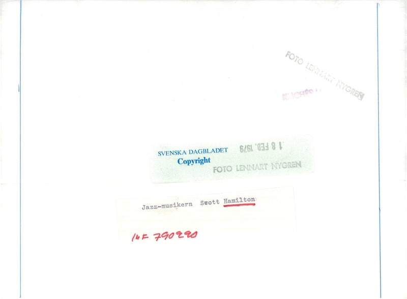 Scott Hamilton, musician - Vintage Photograph