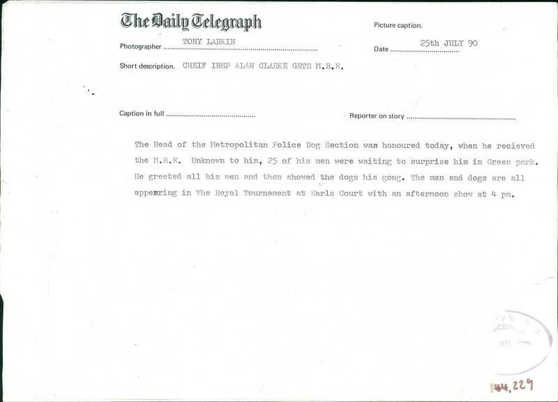 Police dog - Vintage Photograph