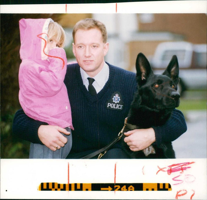 Police dog - Vintage Photograph