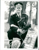P.C Alan French with his dog. - Vintage Photograph