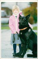 laura Dace with her dos Max. - Vintage Photograph