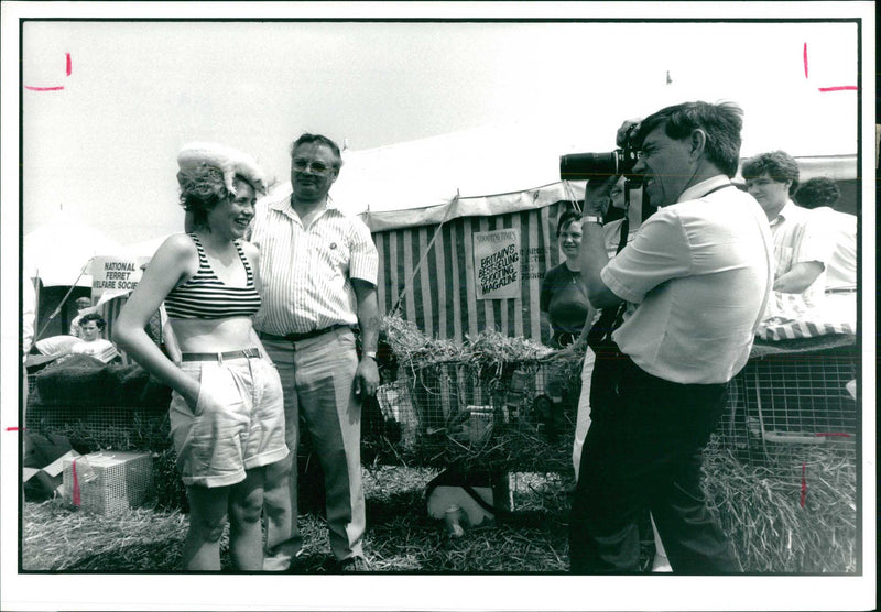 Ferret Animal racing - Vintage Photograph