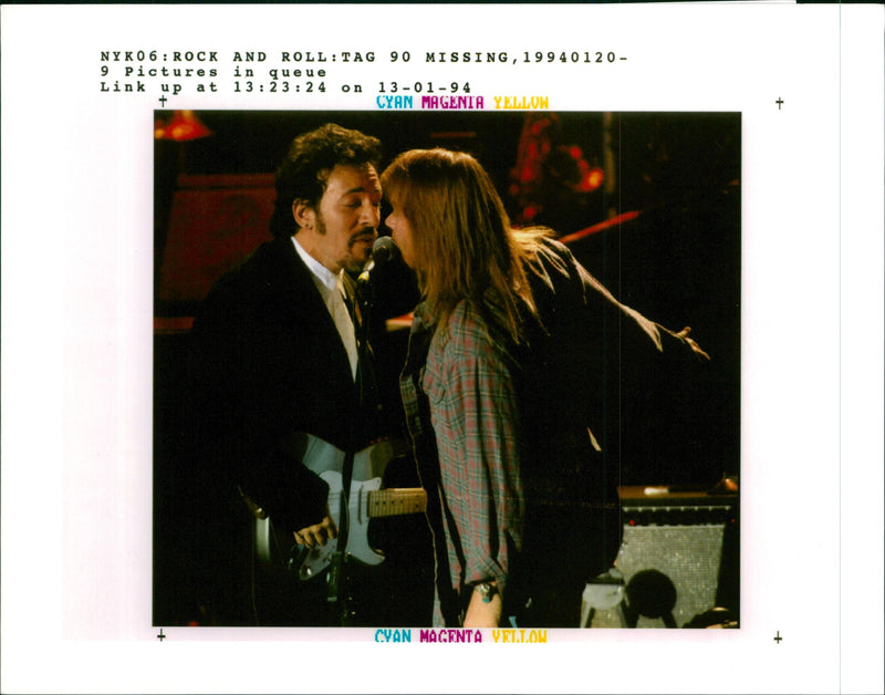 rock star Bruce springsteen. - Vintage Photograph