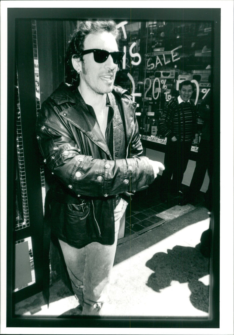 Bruce Springsteen American singer-songwriter. - Vintage Photograph