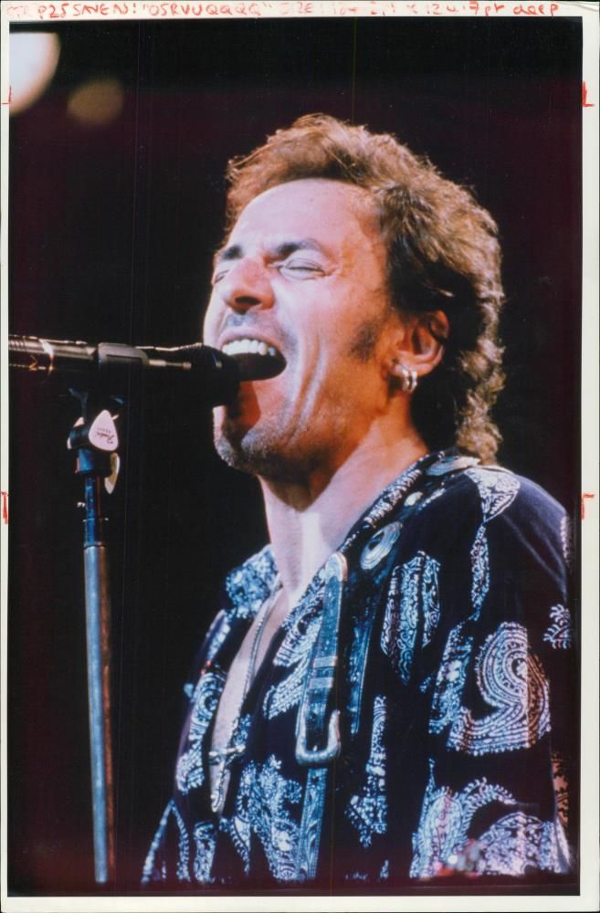 Bruce Springsteen American singer-songwriter. - Vintage Photograph