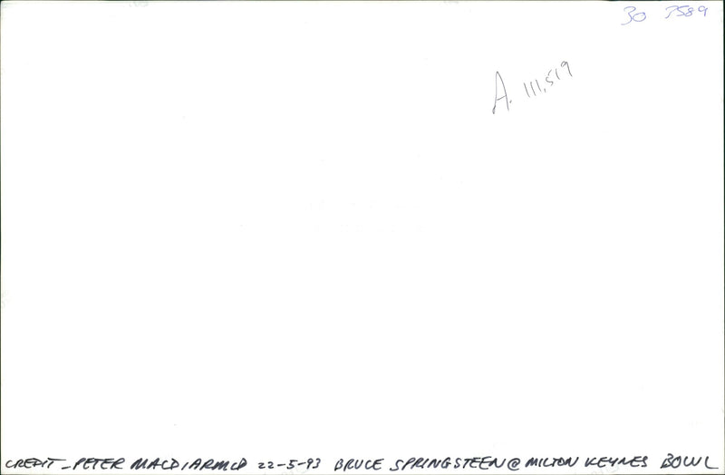 Bruce Springsteen American singer-songwriter. - Vintage Photograph