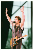 Bruce Springsteen American singer-songwriter. - Vintage Photograph