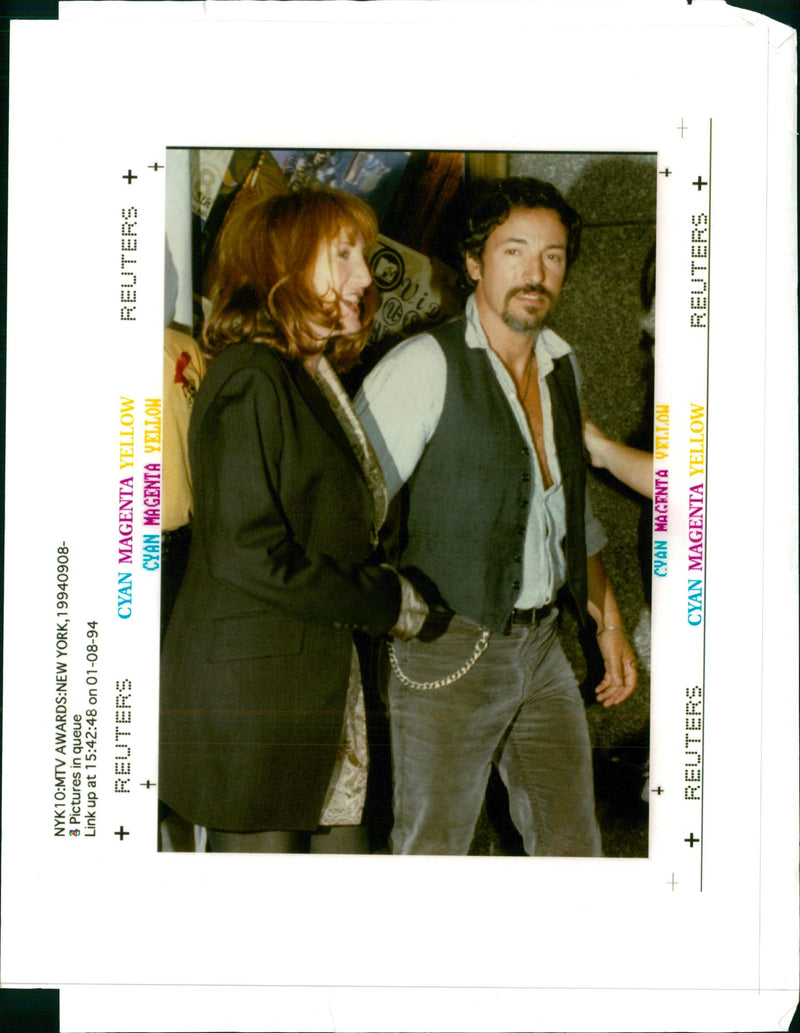 Bruce Springsteen American singer-songwriter. - Vintage Photograph