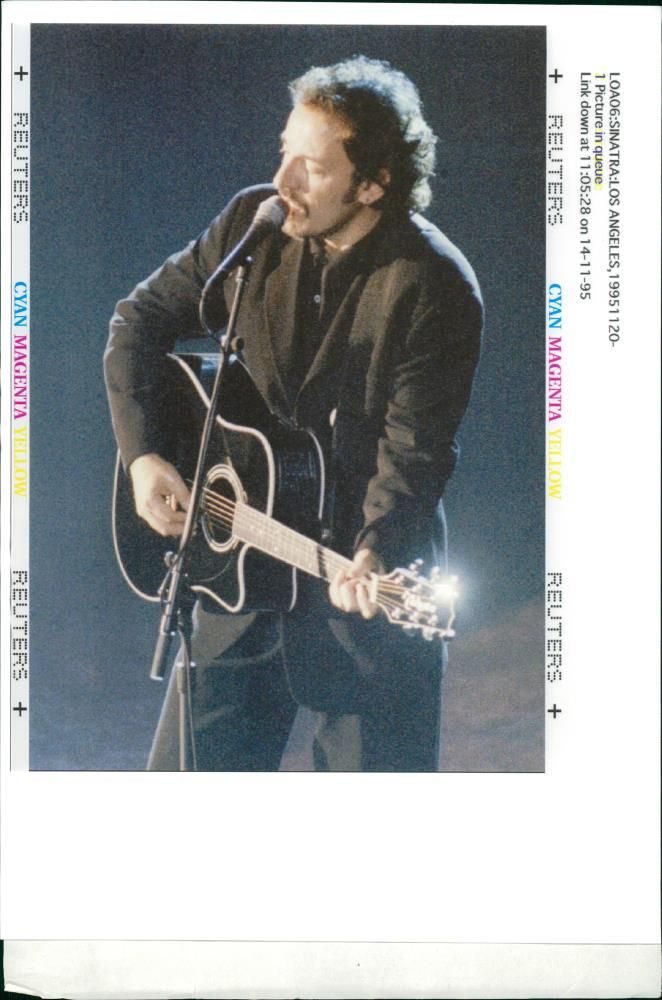 Bruce Springsteen American singer-songwriter. - Vintage Photograph
