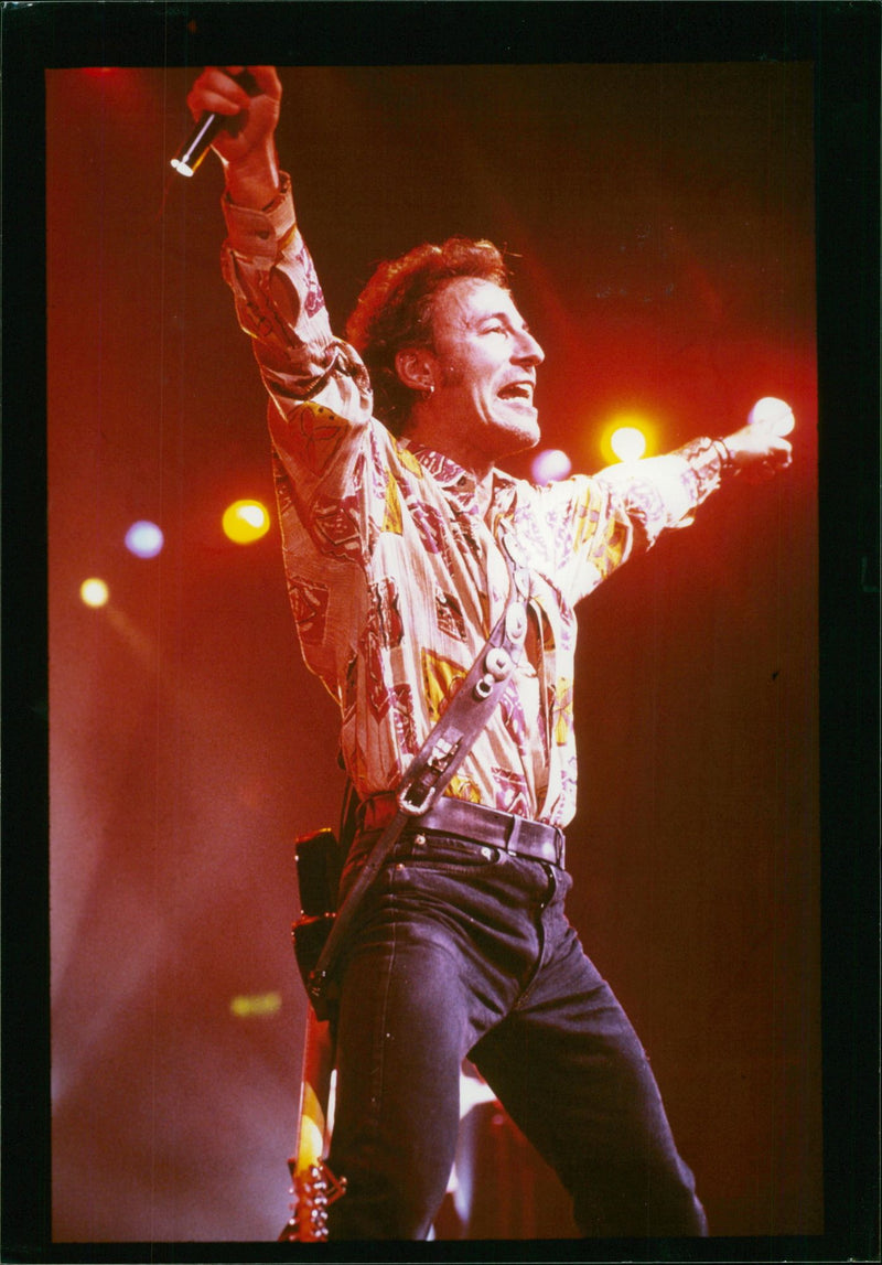 Bruce Springsteen American singer-songwriter. - Vintage Photograph