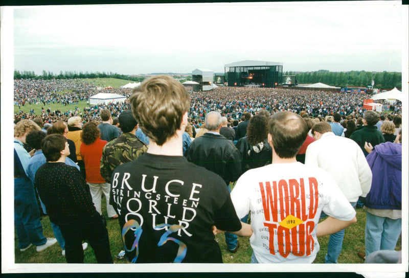 Bruce Springsteen American singer-songwriter. - Vintage Photograph