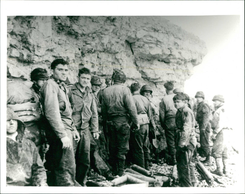 The American assault troops. - Vintage Photograph