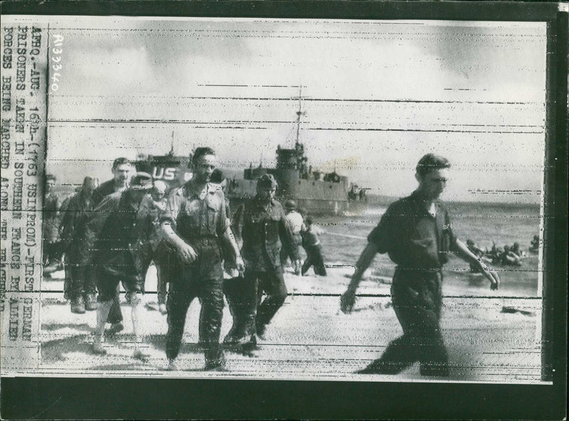 First German prisoner taken. - Vintage Photograph