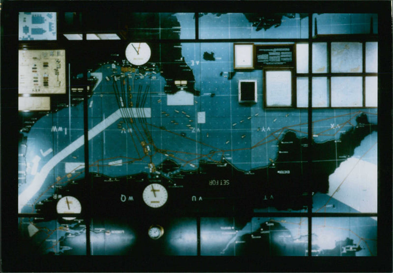 D-Day Planning - Vintage Photograph