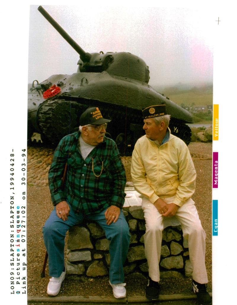 Two US veterans. - Vintage Photograph