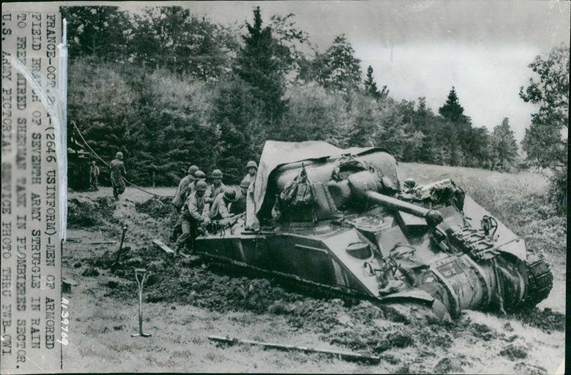 Sherman tank - Vintage Photograph