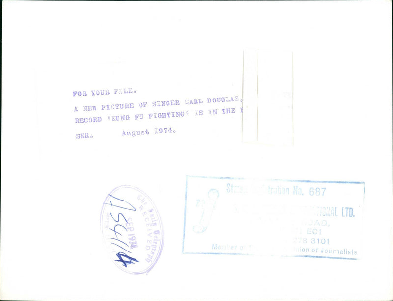 Carl Douglas, musical artist - Vintage Photograph