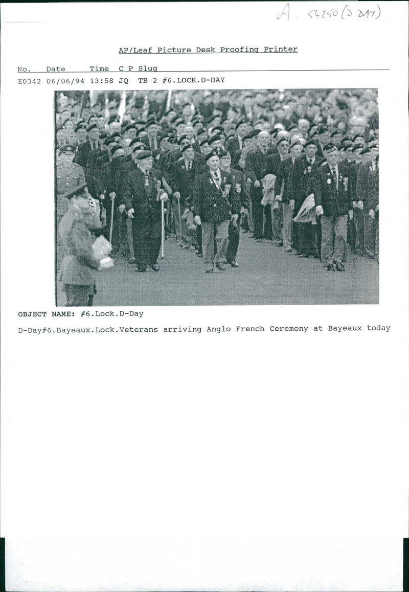 veterans arriving anglo beach french ceremony - Vintage Photograph