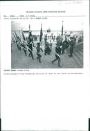 dday standars arriving on beach at arromanches - Vintage Photograph