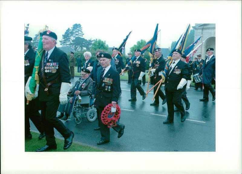 the veterans at bayeux for todays service - Vintage Photograph