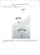 parachute regiment about to land at the d day drop zone - Vintage Photograph