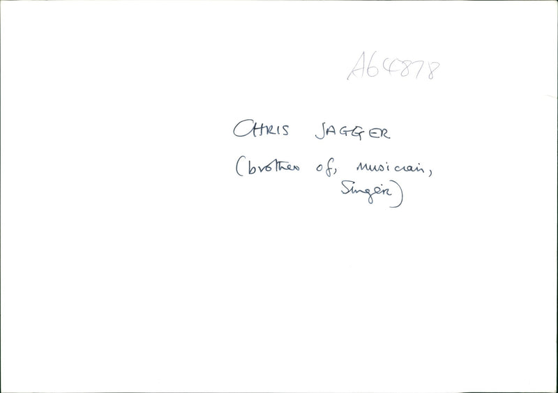 Chris Jagger, English musician - Vintage Photograph